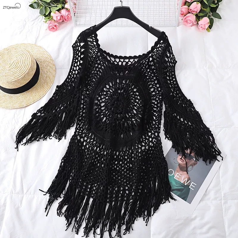Femmes été Crochet Bikini couv - Cover Up Kaftan avis et prix
