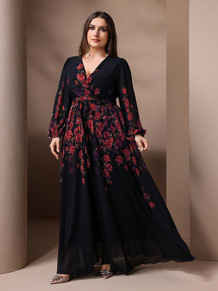 TOLEEN-Robe longue à manches l - Romper Floral Print avis et prix