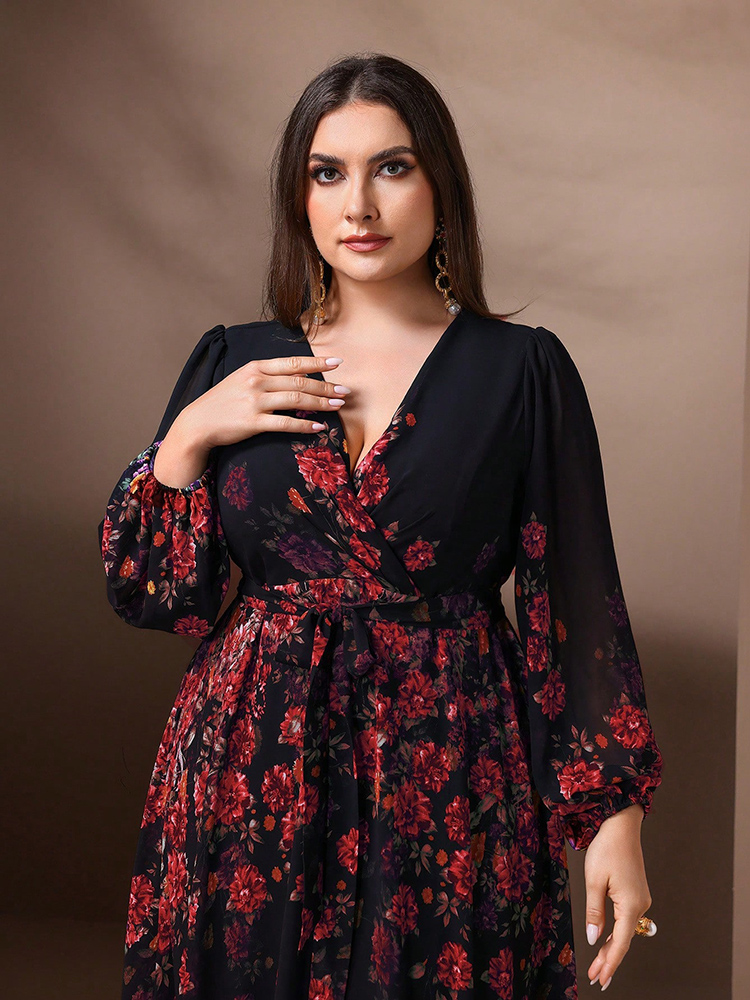 TOLEEN-Robe longue à manches l - Romper Floral Print avis et prix