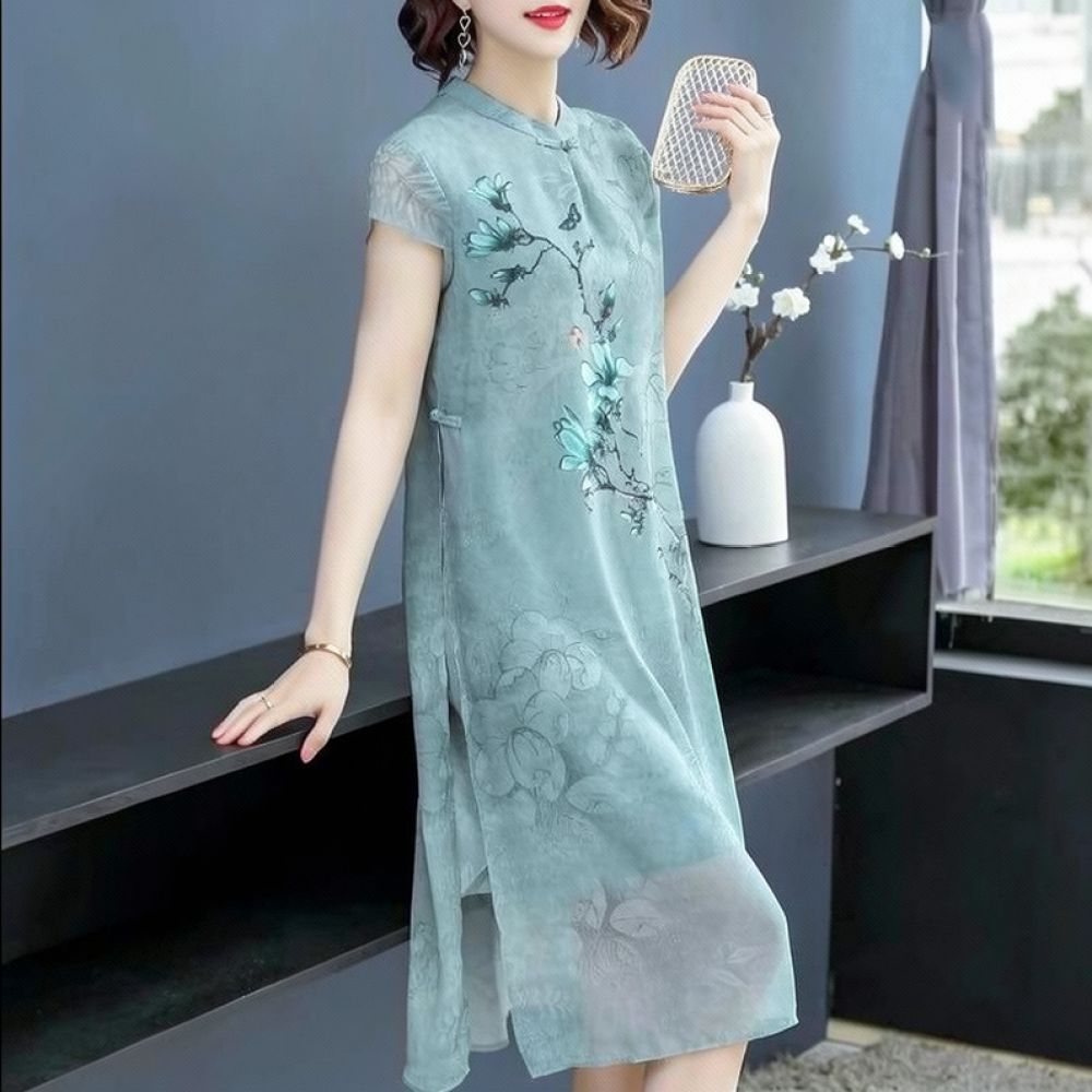 Robe d'été en mousseline à fle - Midi Skirt Floral avis et prix